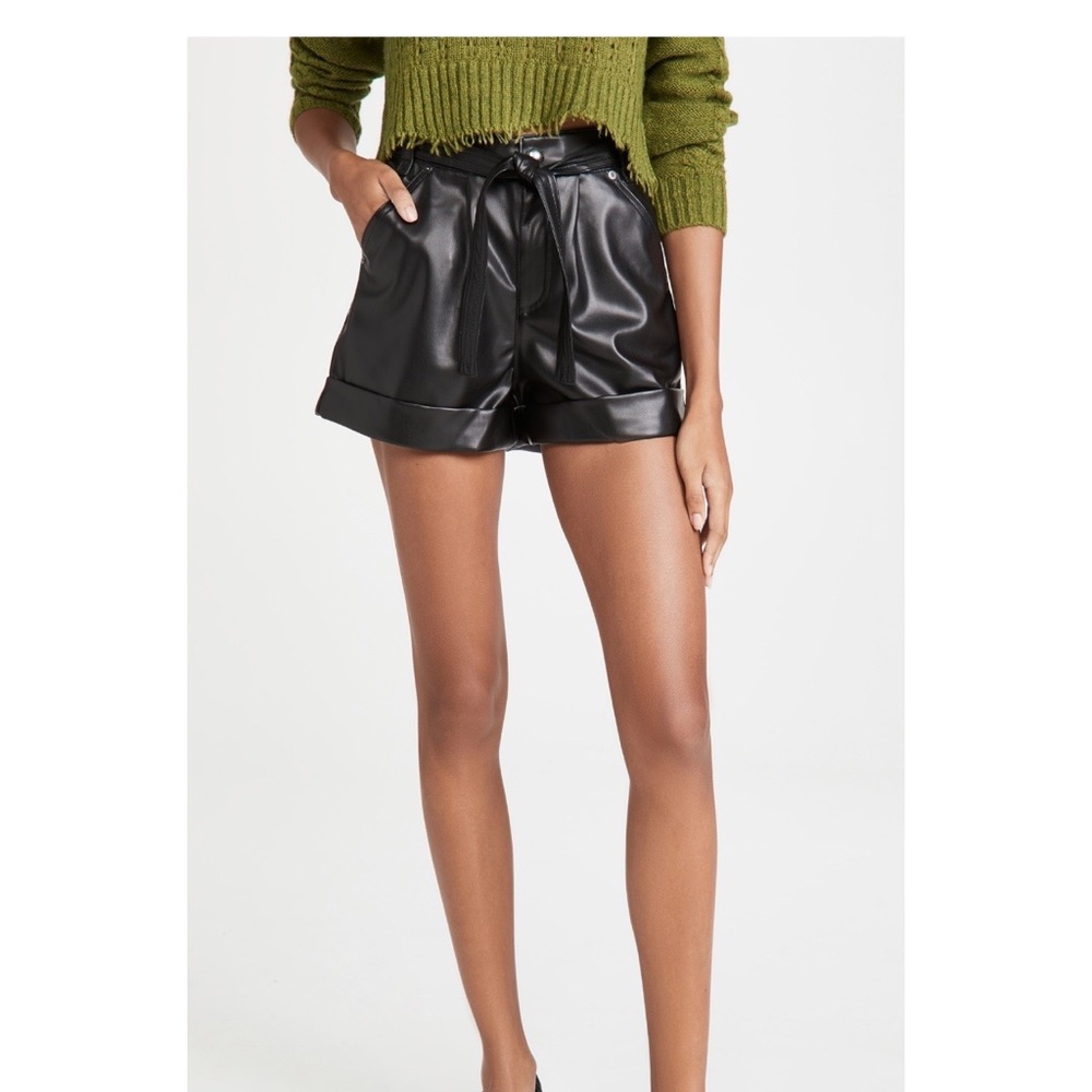 Vegan Leather Shorts by BLANKNYC